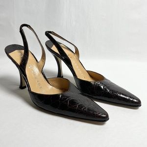 Walter Steiger Dark Brown Animal Skin Heels